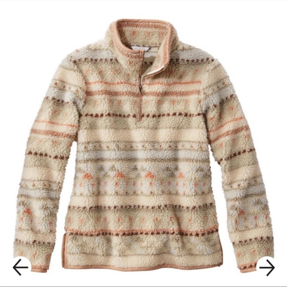 L.L.Bean Signature Women’s Sherpa Pullover Fleece || Size Medium ||